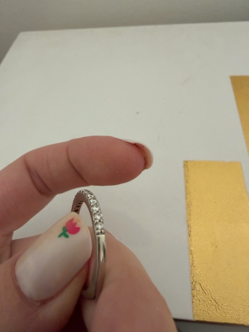 A.Jaffe 18k White Gold and Diamond Band - Picture 15 of 15